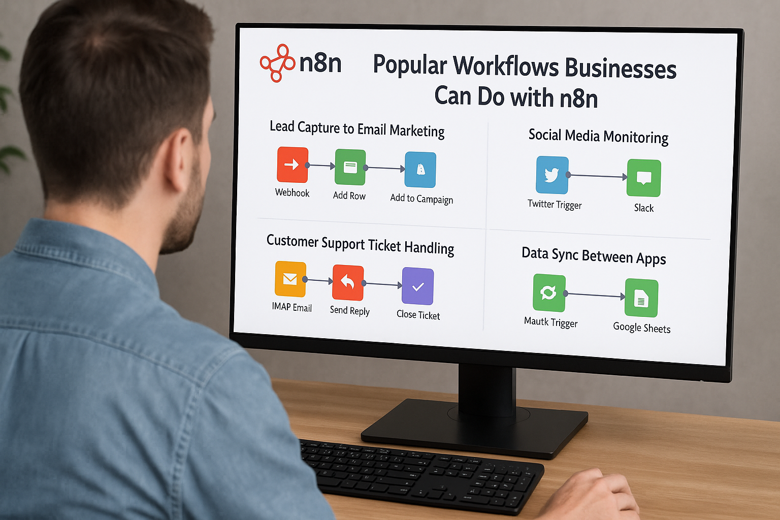 Workflow ยอดนิยมที่ธุรกิจสามารถทำได้ด้วย n8n