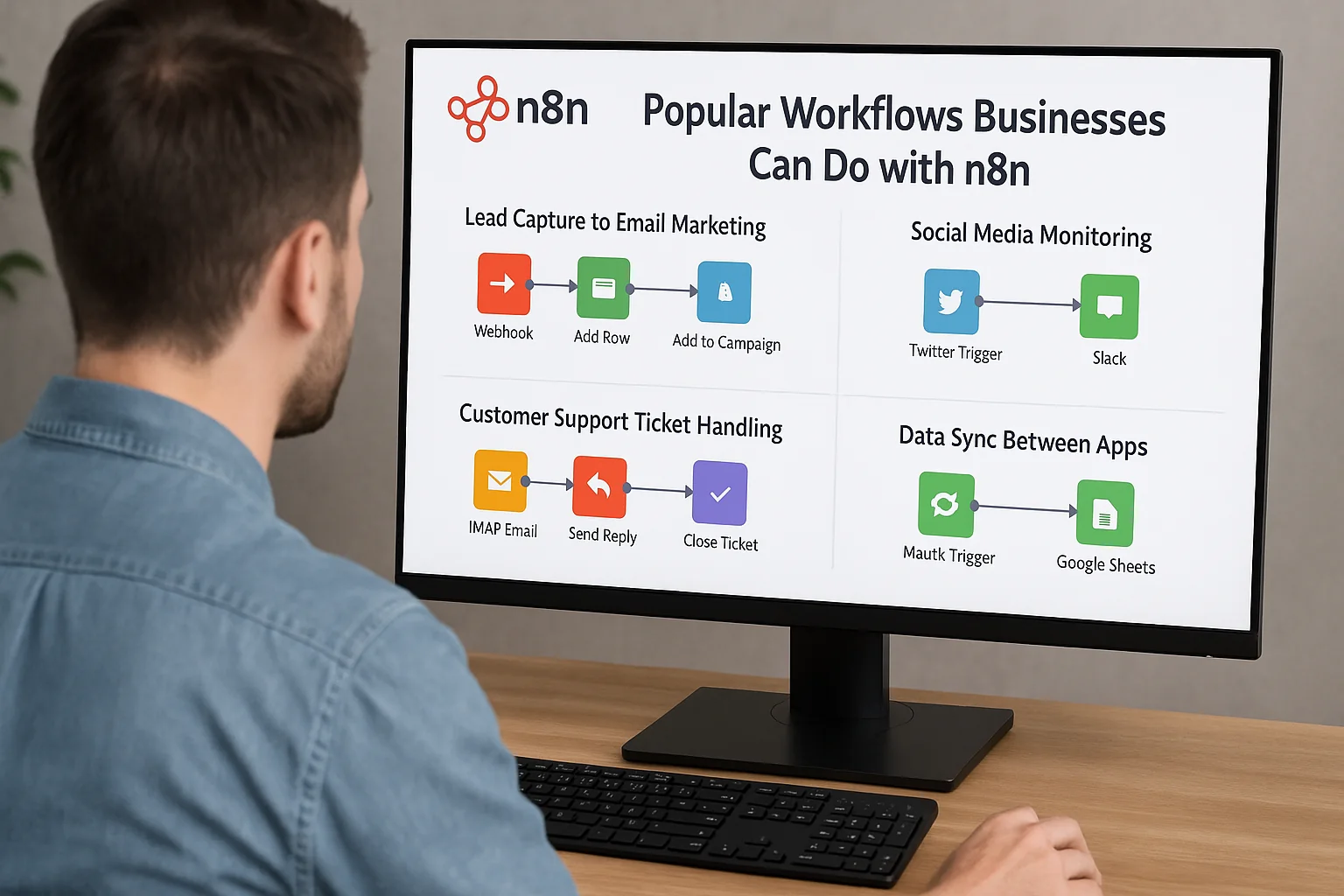 Workflow ยอดนิยมที่ธุรกิจสามารถทำได้ด้วย n8n